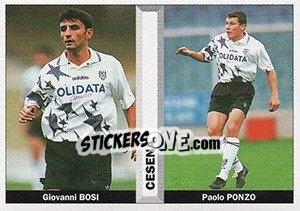 Sticker Giovanni Bosi / Paolo Ponzo - Pianeta Calcio 1996-1997 n. 389 - Ds