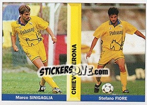 Sticker Marco Sinigaglia / Stefano Fiore - Pianeta Calcio 1996-1997 n. 397 - Ds