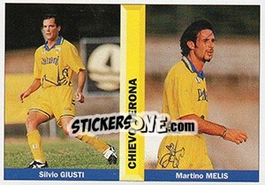 Sticker Silvio Giusti / Martino Melis - Pianeta Calcio 1996-1997 n. 398 - Ds