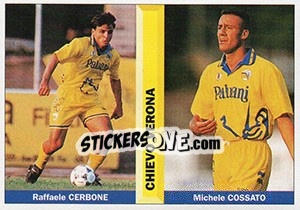 Sticker Raffaele Cerbone / Michele Cossato - Pianeta Calcio 1996-1997 n. 400 - Ds