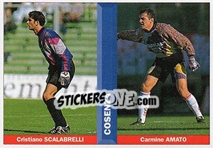 Sticker Cristiano Scalabrelli / Carmine Amato - Pianeta Calcio 1996-1997 n. 401 - Ds