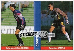 Sticker Cristiano Scalabrelli / Carmine Amato - Pianeta Calcio 1996-1997 - Ds