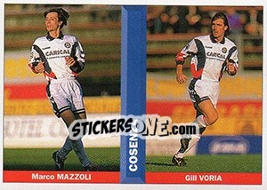 Figurina Marco Mazzoli / Gill Voria - Pianeta Calcio 1996-1997 - Ds