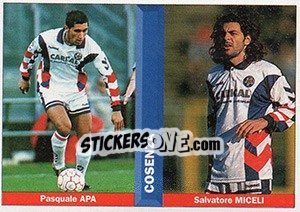 Figurina Pasquale Apa / Salvatore Miceli - Pianeta Calcio 1996-1997 - Ds