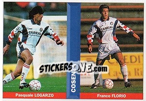 Sticker Pasquale Logarzo / Franco Florio - Pianeta Calcio 1996-1997 n. 406 - Ds