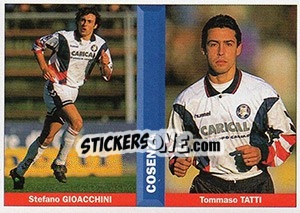 Sticker Stefano Gioacchini / Tommaso Tatti - Pianeta Calcio 1996-1997 n. 408 - Ds