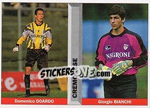 Sticker Domenico Doardo / Giorgio Bianchi - Pianeta Calcio 1996-1997 n. 409 - Ds