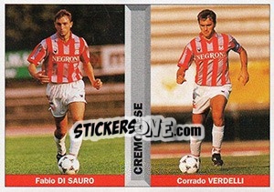 Sticker Fabio Di Sauro / Corrado Verdelli - Pianeta Calcio 1996-1997 n. 411 - Ds