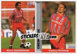 Cromo Marco Giandebiaggi / Gianluca Petrachi - Pianeta Calcio 1996-1997 - Ds