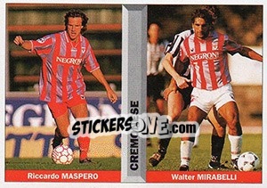 Cromo Riccardo Maspero / Walter Mirabelli - Pianeta Calcio 1996-1997 - Ds