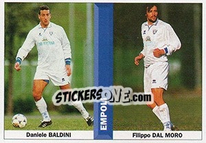 Sticker Daniele Baldini / Filippo Dal Moro - Pianeta Calcio 1996-1997 n. 420 - Ds
