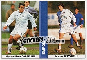 Sticker Massimiliano Cappellini / Mauro Bertarelli - Pianeta Calcio 1996-1997 n. 424 - Ds