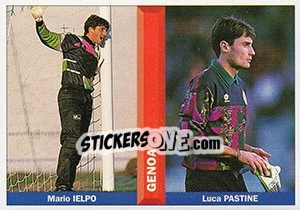 Figurina Mario Ielpo / Luca Pastine - Pianeta Calcio 1996-1997 - Ds