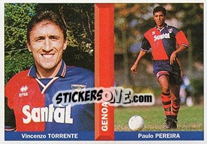 Figurina Vincenzo Torrente / Paulo Pereira - Pianeta Calcio 1996-1997 - Ds