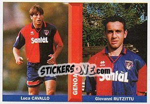 Sticker Luca Cavallo / Giovanni Rutzitti - Pianeta Calcio 1996-1997 n. 437 - Ds