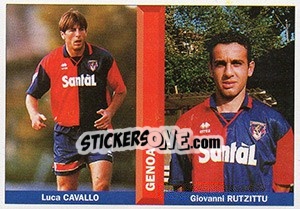 Cromo Luca Cavallo / Giovanni Rutzitti - Pianeta Calcio 1996-1997 - Ds