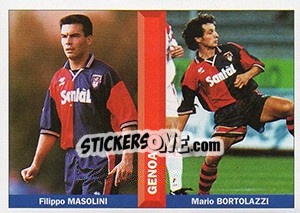 Sticker Filippo Masolini / Mario Bortolazzi - Pianeta Calcio 1996-1997 n. 438 - Ds