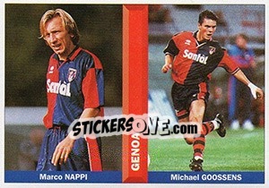 Sticker Marco Nappi / Michael Goossens - Pianeta Calcio 1996-1997 n. 440 - Ds