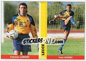 Cromo Fabrizio Lorieri / Ivan Aiardi - Pianeta Calcio 1996-1997 - Ds