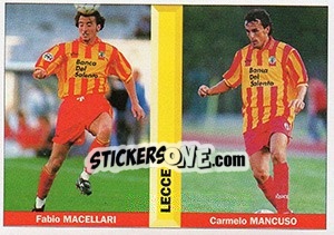 Sticker Fabio Macellari / Carmelo Mancuso - Pianeta Calcio 1996-1997 - Ds
