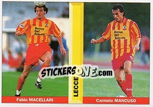 Sticker Fabio Macellari / Carmelo Mancuso - Pianeta Calcio 1996-1997 n. 442 - Ds