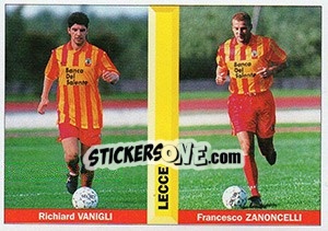 Cromo Richiard Vanigli / Francesco Zanoncelli - Pianeta Calcio 1996-1997 - Ds