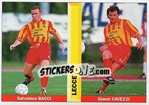 Sticker Salvadore Bacci / Gianni Cavezzi - Pianeta Calcio 1996-1997 - Ds