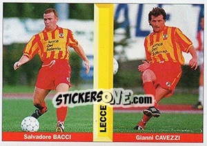 Sticker Salvadore Bacci / Gianni Cavezzi - Pianeta Calcio 1996-1997 n. 445 - Ds