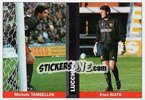 Sticker Michele Tambellini / Enzo Biato - Pianeta Calcio 1996-1997 - Ds
