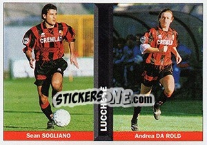 Cromo Sean Sogliano / Andrea Da Rold - Pianeta Calcio 1996-1997 - Ds