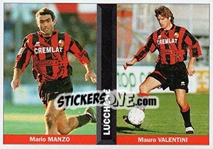 Figurina Mario Manzo / Mauro Valentini - Pianeta Calcio 1996-1997 - Ds
