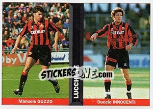 Cromo Manuele Guzzo / Duccio Innocenti - Pianeta Calcio 1996-1997 - Ds