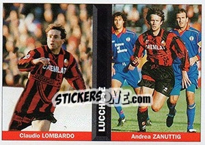 Figurina Claudio Lombardo / Andrea Zanuttig - Pianeta Calcio 1996-1997 - Ds