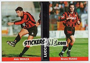 Figurina Aldo Monza / Bruno Russo - Pianeta Calcio 1996-1997 - Ds