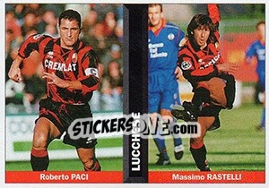Sticker Roberto Pacci / Massimo Rastelli - Pianeta Calcio 1996-1997 - Ds
