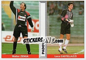 Figurina Walter Zenga / Luca Castellazzi - Pianeta Calcio 1996-1997 - Ds