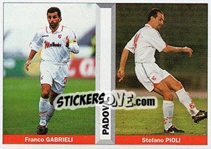 Cromo Franco Gabrieli / Stefano Pioli - Pianeta Calcio 1996-1997 - Ds