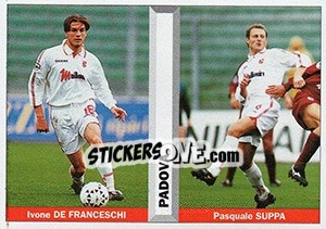 Figurina Ivone De Franceschi / Pasquale Suppa - Pianeta Calcio 1996-1997 - Ds