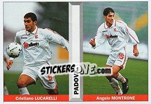 Cromo Cristiano Lucarelli / Angelo Montrone - Pianeta Calcio 1996-1997 - Ds