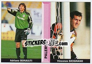 Sticker Adriano Bonaiuti / Vincenzo Sicignano - Pianeta Calcio 1996-1997 n. 465 - Ds