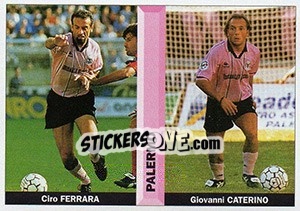 Sticker Ciro Ferrara / Giovanni Caterino - Pianeta Calcio 1996-1997 n. 466 - Ds