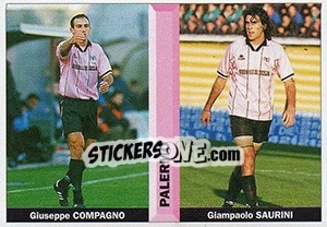 Figurina Giuseppe Compagno / Giampaolo Saurini - Pianeta Calcio 1996-1997 - Ds