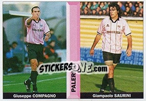 Sticker Giuseppe Compagno / Giampaolo Saurini - Pianeta Calcio 1996-1997 n. 472 - Ds