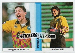 Sticker Morgan De Sanctis / Stefano Visi - Pianeta Calcio 1996-1997 n. 473 - Ds
