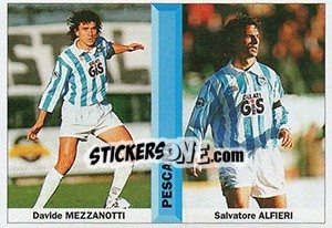 Sticker Davide Mezzanotti / Salvatore Alfieri - Pianeta Calcio 1996-1997 n. 474 - Ds