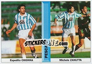 Sticker Espedito Chionna / Michele Zanutta - Pianeta Calcio 1996-1997 n. 476 - Ds