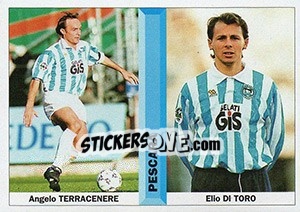 Cromo Angelo Terracenere / Elio Di Toro - Pianeta Calcio 1996-1997 - Ds