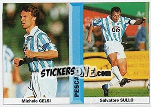 Figurina Michele Gelsi / Salvatore Sullo - Pianeta Calcio 1996-1997 - Ds