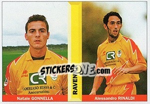 Figurina Natale Gonnella / Alessandro Rinaldi - Pianeta Calcio 1996-1997 - Ds