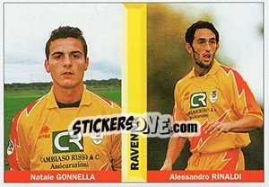 Sticker Natale Gonnella / Alessandro Rinaldi - Pianeta Calcio 1996-1997 n. 483 - Ds